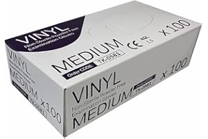 Countrywide Healthcare Powder Free Clear Vinyl Gloves - Medium - Box Of 100