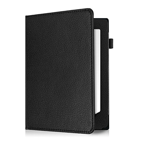 kwmobile Flip Hülle Case für Kobo Aura H2O - eReader Tasche Schutzhülle Cover Kunstleder Bookstyle in Schwarz