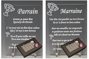 1 Poème Parrain + 1 Marraine - Calice - Baptême & Communion