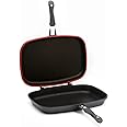 Double Grill Pan By Royalford, Aluminum, Black, 36 cm, Rf- 7902