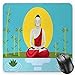 Produktbild BGLKCS Zen Garden Mauspads Mouse Pad, Religious Spiritual Practice Yoga Meditation Theme Liberation and Mindfulness, Standard Size Rectangle Non-Slip Rubber Mousepad, Multicolor
