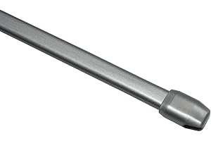 Gardinia Bastone per Tende, Estendibile, Metallo/Plastica, Argento Opaco, 40-65 cm, 2 unità