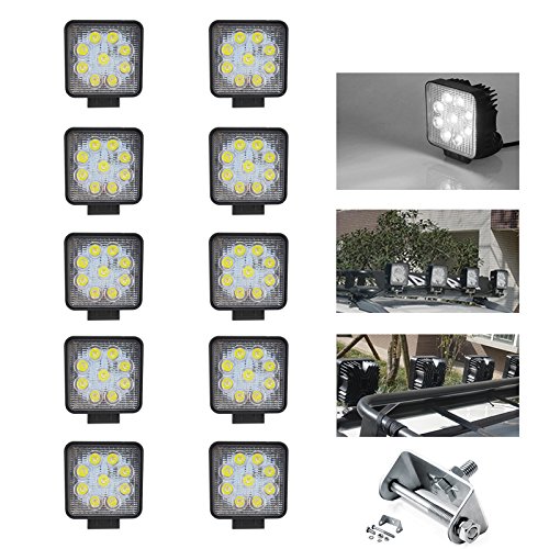 Preisvergleich Produktbild VINGO® 10X 27W LED Arbeitsscheinwerfer Flutlicht Scheinwerfer Offroad Licht Wasserdicht IP67