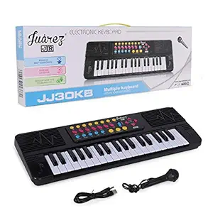 JUAREZ Junior 37 KEYS Multi-function Electronic Keyboard Piano for Kids, Black