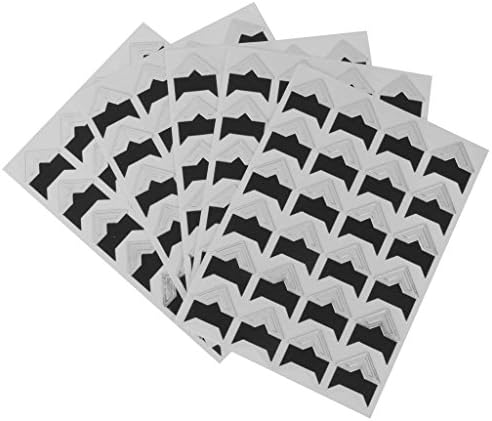 Ndier 5 Sheet DIY Photo Album Scrapbook Corner Sticker Silver&Black