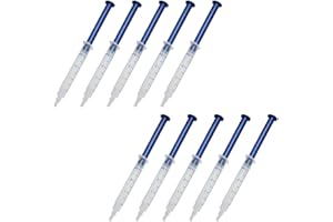 FUNCHIC 10 Ricariche di Gel Sbiancante per Denti da 3 ml, 35% CP, Kit Sbiancante, Funziona Con Luce LED e Vassoio