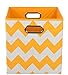 Modern Littles Chevron Folding Storage Bin (Bold Orange)