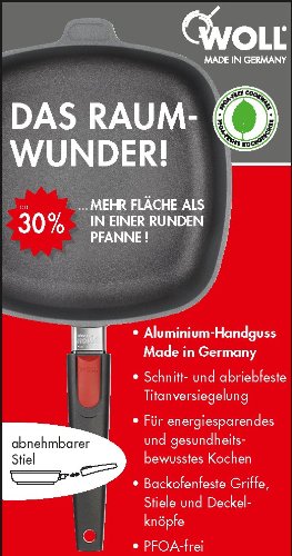 Woll 1628-1N Steakpfanne, Aluguss, schwarz, 52 x 30 x 6.5 cm - 2