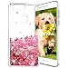 Produktbild OKZone Honor 8 Hülle Glitzer [mit HD-Schutzfolie], Luxus Fließen Flüssig Glitzer Dynamisch TPU Kreativ Shiny Glanz Glitter Sparkle Schutzülle Etui Beschützer für Huawei Honor 8 (Rotes Herz)