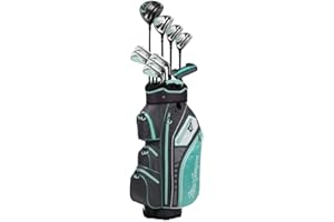 MacGregor Golf Ladies DCT3000 Premium Graphite Irons Graphite Woods Golf Club & Cart Bag Package Set, Mens Right Hand, Navy/White