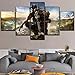 Produktbild KPWAN Leinwanddrucke 5 Stücke Spiele Ghost Recon Wildlands Home Leinwand Moderne Wohnzimmer Dekoration Gemälde Wandkunst [A] Kein Rahmen