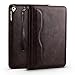 Produktbild 3C-LIFE 5-In-1 Premium Grade Cowhide Leather iPad Case, Multi-functional Folio with Stand/Hand Strap/Pocket Smart Wake&sleep Case compatible iPad5 A1822 A1823 (Coffee)