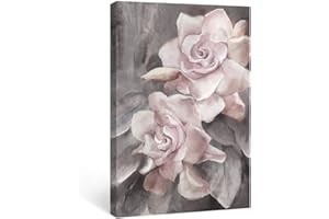 SUMGAR Peinture Murale Rose Art imprimé Gris Nature Œuvre d'art sur Toile Campagne Abstraite Décoration pour Chambre à Coucher Appartement 30x40cm 1 pièce