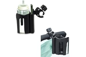 Porte-gobelet Universel pour Poussette, FainFun Porte Biberon Poussette Universel, Porte Gobelet Poussette Universelle, Porte Bouteille pour Poussette, pour Poussette et Vélo