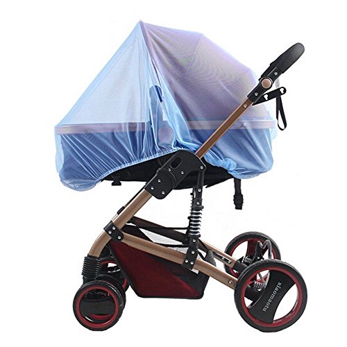 Baby Mosquito Net, fourHeart Insect Protective Mesh Shield for Strollers and Pushchairs --- Blue