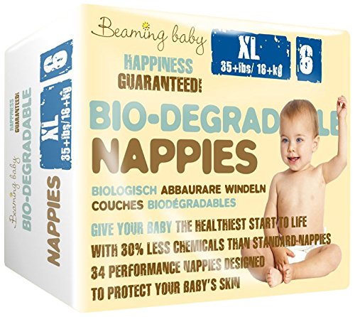 Raggiante bambino biodegradabili Extra Large Pannolini - Confezioni di 136