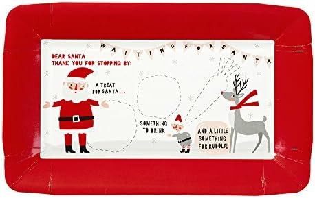 Waiting for Santa Christmas Party Paper Platter Plate (2 Pack)