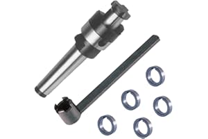 ALLES GUTE ONLINE Kombi-Fräsdorn MK3 M12 / 22mm + Schlüssel + Satz Fräsdornringe (2/4/8/15/20mm)