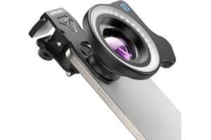 APEXEL 100Ultra Makro Objektiv mit Ringlicht, verbesserte Version des Objektiv für Handy für iPhone, Samsung, Pixel
