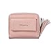 Produktbild Frauen Clutch Piebo Mini Brieftasche Troddel Reißverschluss Damen Kurz Geldbörse PU Leder Geldbeutel Frauen Klein Portemonnaie (Rosa)