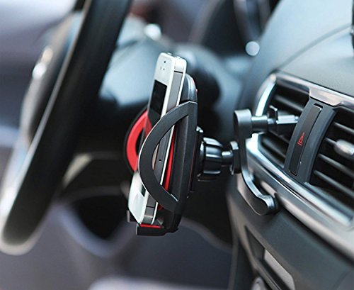 Eximtrade Universale Regolabile 360Â° Rotazione Ventola Aria Auto Supporto Telefono per Apple iPhone 6/6s/6 Plus/6s Plus, Samsung Galaxy S6/S6 Edge/S6 Edge Plus/S7 Edge e altro Smartphones