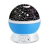 XFH LED Sternenhimmel Projektor Nachtlichter Beleuchtunglampe Stern Lichterprojektor 360 Grad Drehen für Kinder Baby Zimmer Schlafzimmer Kinder Geschenk