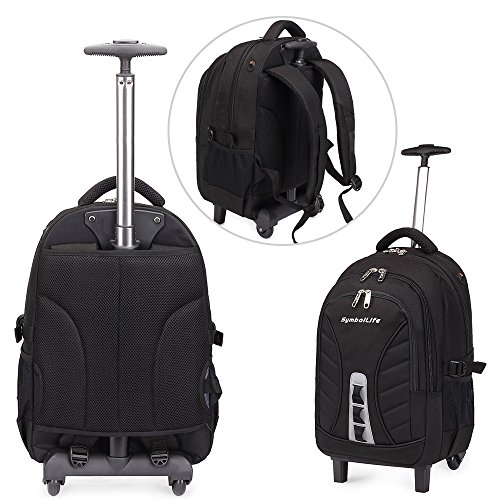 SymbolLife business wheeled backpacks business rucksack mit den Trolleys modern für Notebooks mit Display bis 15,6 Laptoptasche Schulrucksack Business Reisetrolley Business Bag ,Size 47*33*22cm - 7