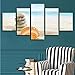 Produktbild LTTGG frameless Moderne HD Wand Kunstdruck 5 Seestern Muscheln Dekoration Malerei Strand Landschaft Bild Leinwand Modular Poster