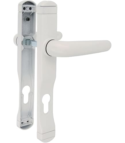Serratura Per Roulotte Bianco Perla Con Maniglia - Apertura A Destra, Con Barilotto E 2 Chiavi ZADI, Per Porte Spesse 20-30 Mm