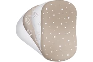 Bear's Little Fish 100 % Bio-Baumwolle Baby Stubenwagen Bettlaken – weiche Spannbettlaken für Kinderbett Sanduhr rechteckig oval Stubenwagen Matratzenauflage Babykorb Nachttisch Stubenwagen Bettlaken