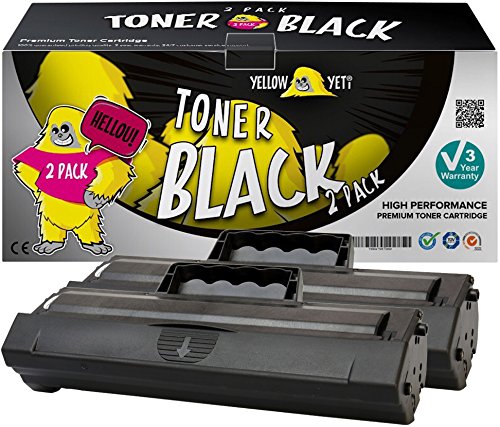 Yellow Yeti MLT-D1042S (1500 páginas) 2X Tóner Compatible para Samsung ML-1660 ML-1665 ML-1670 ML-1675 ML-1860 ML-1865 ML-1865W SCX-3200 SCX-3205 SCX-3205W [3 años de garantía]