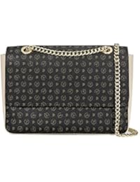 Pollini Bolso de asas para mujer BLACK/AVORIO 29X21X6 CM