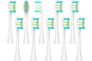 FISTEETH 10er Ersatzbürsten Passend für Oclean Bürstenköpfe ersatzbürstenkopf Elektrische Zahnbürstenköpfe, Aufsteckbürsten Kompatibel mit AllenOclean Elektrischen Zahnbürsten, Bürstenköpf weiß