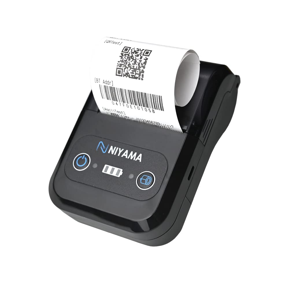 Niyama BT-58 Thermal Receipt Printer Portable Mobile Mini Small Printer 2 Inch Bluetooth + USB 58MM for Restaurant, Sales, Ki