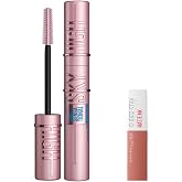 Maybelline New York Lash Sensational Sky High Waterproof Waterproof Mascara & Mini Super Stay Matte Ink Liquid Matte Lipstick 65