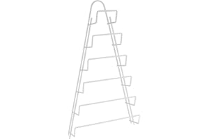 Metaltex Kiwi 36.28.06 - Porta coperchi a 6 posti, Bianco, 23 x 7 x 42 cm