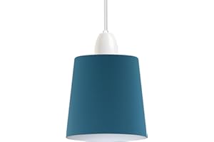 LEDSone Modern Metal Ceiling Light Shades Easy Fit Gloss Retro Easy Fit Light Shade 12.7cm Metal E27 Ceiling Pendant Light Lampshade for Wall Lamp and Table Lamp (Blue)
