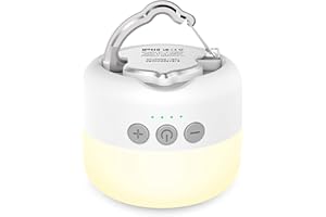 ‎YFW Camping Lamp, LED Camping Lantern USB Rechargeable with 5200 mAh, 4 Brightness Light Modes, Built-in Strong Magnet and Continuously Dimmable Camping Light for Hiking, Emergency