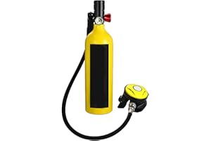 Dmuzsoih 35×9CM 1L Scuba Diving Tank Gear Device - Diving Cylinder, ni Tank Dive Scuba, Underwater Scuba Oxygen Cylinder, Diving Breathing Training Tank, Air Buddy Diving Systems For 15-20 Minutes