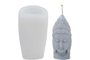 Yeeda Molde de vela de silicona Buddha – innovadores moldes de velas para hacer cera de jabón, molde de manualidades para yeso, velas de jabón, cera para el hogar, aromaterapia