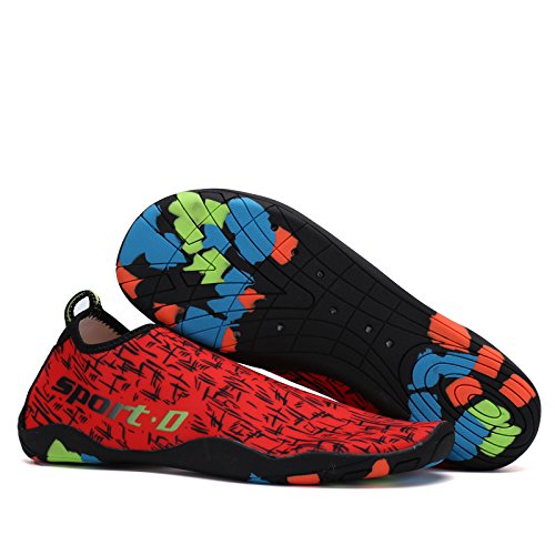 SAGUARO® Badeschuhe Aquaschuhe Schwimmschuhe Wasserschuhe Rutschfest Atmungsaktiv Leicht Weiche Bequem Barfuß Strandurlaub Outdoor für Damen Herren - 2