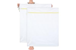 OTraki Wäschenetz, 2 Stück 90x110cm Wäschesack Groß für Waschmaschine, Wiederverwendbare Wäschenetze mit Reißverschluss, Wäschenetze für Gardinen Haustier Plüschtier Waschmaschine (XXL)