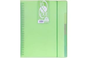 GRAFOPLAS Grafoplás 39425021－Carpeta fundas extraibles, tamaño A4, color verde, 50 fundas