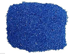 OhhSome [1KG] Sugar Sand Gravel Ocean Blue Pebbles/Stones for bamboo plant/balcony/bottle craft/fish tank/fish bowl