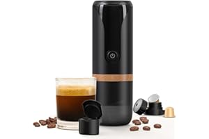 BENFUCHEN Portable Coffee Maker: 12 V Travel Espresso Machine 12 W, 9 Bar Pressure 2 400 mAh Rechargeable Battery Heating Water for Outdoor (Portable Coffee Maker without Case)
