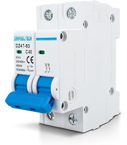 Interrupteur Magnétothermique Bipolaire CILIA 2 Modules 220V - Courbe C 10A/16A/20A/25A/32A - Protection Circuits Domestiques