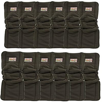 Ohbabyka 3/4/5 couches pour bébé en bambou réutilisables Sacs pour couches en tissu