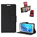 DMG Diary PU Leather Flip Cover Wallet Stand Case for Samsung Galaxy J7 (2016) (Black) + Car Steering Holder RS.449.00