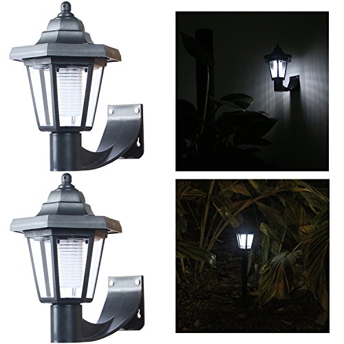 Benma Solarstrom 2in1 Solar Wandleuchte ,Rasen Lampe,Keine Verkabelung 2 Stück