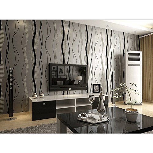 Personalizado diseño papel pintado moderno rayas curvas